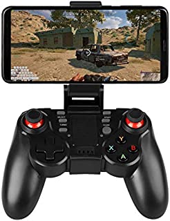 Linkstyle Wireless Game Controller Bluetooth Mobile Gamepad Joystick Game Handle with Retractable Phone Holder Clip Compatible for Android/iOS Smartphone