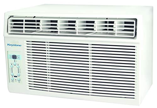 Keystone 5,000 BTU Window-Mounted Air Conditioner with Follow Me LCD Remote Control, White