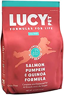 Lucy Pet Formulas for Life - Sensitive Stomach & Skin Dry Dog Food, All Breeds & Life Stages - Salmon, Pumpkin, & Quinoa