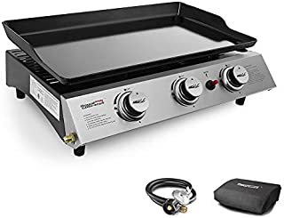 Royal Gourmet PD1300 Portable 3-Burner Propane Gas Grill Griddle,Black