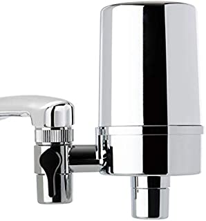 iSpring DF2-CHR Faucet Water Filter for Contaminants Removal in Kitchen, Bathroom, or RV Sink 500 Gallons Long Life, Chrome