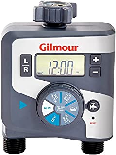 Gilmour 804014-1001 400GTD Outlet Electronic Water Timer, Dual, Gray