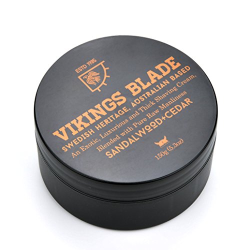 VIKINGS BLADE Luxury FOAMING Shaving Cream, Sandalwood & Western Red Cedar, Surfactant Base