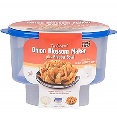 Onion Blossom Maker Set- All-in-One Blooming Onion Set with Corer and Breader Batter Bowl