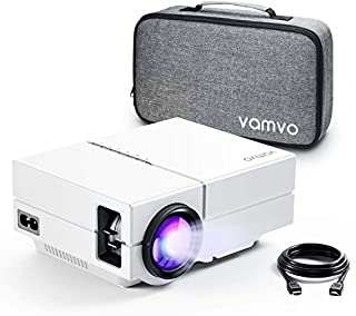 Vamvo Movie Projector, Portable Projector with Dolby Digital Plus Support 1080P 200