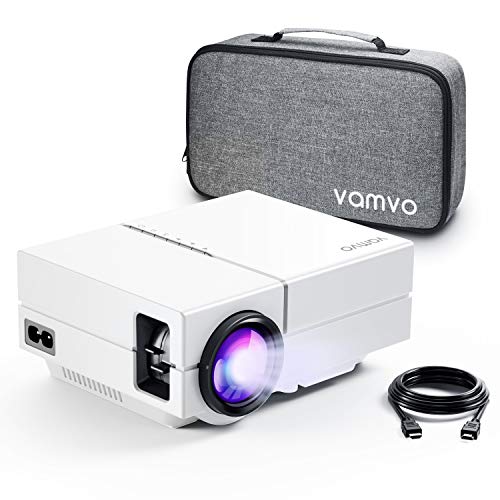 Vamvo Movie Projector, Portable Projector with Dolby Digital Plus Support 1080P 200