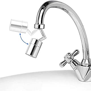 Faucet Aerator, Eyewash Stations Faucet Mounted for Sink Attachment, Big Angle Swivel 2 Sprayer Kitchen Sink Aerator for Face Washing, Gargle and Eye Flush