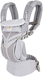 Ergobaby Omni 360 All-Position Baby Carrier for Newborn to Toddler with Lumbar Support and Cool Air Mesh (7-45 Pounds), Grey Diamond