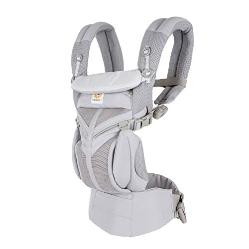 Ergobaby Omni 360 All-Position Baby Carrier for Newborn to Toddler with Lumbar Support and Cool Air Mesh (7-45 Pounds), Grey Diamond