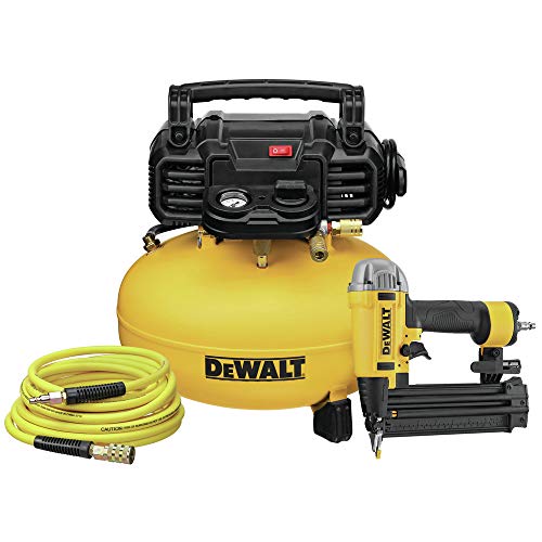 Dewalt DWFP1KIT 18 Gauge Brad Nailer and 6 Gallon Oil-Free Pancake Air Compressor Combo Kit