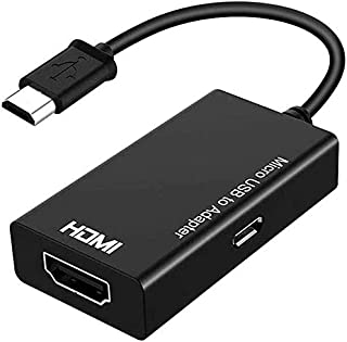 MHL Micro USB to HDMI Cable Adapter, Micro USB to HDMI 1080P Video Graphic Converter for Samsung Galaxy S5, S4, S3 etc Phones with MHL Function