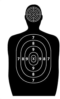 Discovergreen 50 Pack 17x25-inch Paper Silhouette Shooting Targets for Firearm, Rifle, Gun, Pistol, BB Guns, Airsoft, Pellet Gun, Air Rifle