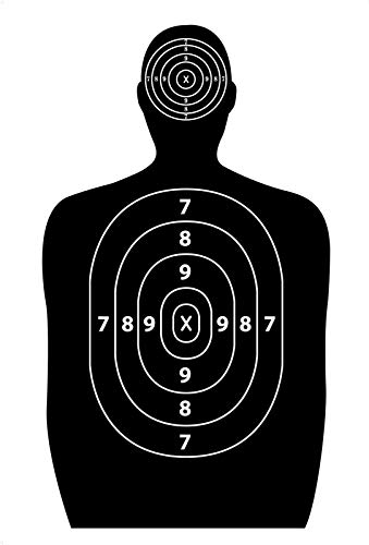 Discovergreen 50 Pack 17x25-inch Paper Silhouette Shooting Targets for Firearm, Rifle, Gun, Pistol, BB Guns, Airsoft, Pellet Gun, Air Rifle