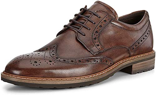 ECCO Men's Vitrus I Wing Tip Tie Oxford, Nature, 8-8.5