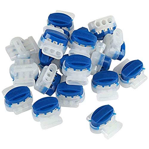 ADIGA 50Pcs Wire Connectors for Outdoor Garden Robotic Lawn Mower Electric Dog Fence 314 Connectors