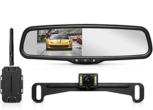 AUTO-VOX T1400 Upgrade Wireless Backup Camera Kit, Easy Installation with No Wiring, No Interference, OEM Look with IP 68 Waterproof Super Night Vision Rear View Camera