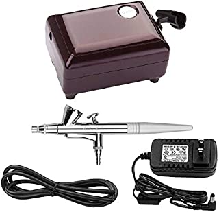 Yenny shop Airbrush Makeup Kit, Cosmetic Makeup Airbrush and Compressor System for Face, Nail, Temporary Tattoos, Cake Decorating