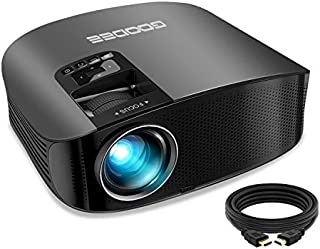 Projector, GooDee 2021 Upgrade HD Video Projector 6800L Outdoor Movie Projector, 1080P and 230