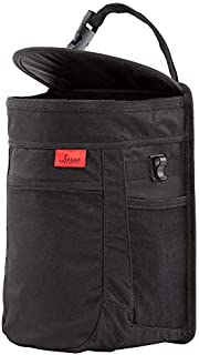 Lusso Gear Spill-Proof Car Trash Can - 2.5 Gallon Hanging Garbage Bin, Odor Blocking Technology, Removable Liner, Storage Pockets, Keeps Your Truck, Minivan & SUV Looking Sharp & Smelling Fresh