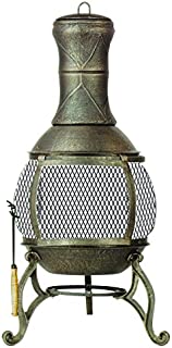 Deckmate Corona 3 Ft. High Outdoor Steel Chimenea Fireplace Model 28063