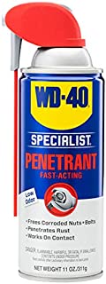 WD-40 Specialist Rust Release Penetrant Spray with Blu Torch and SMART STRAW SPRAYS 2 WAYS, 11 OZ