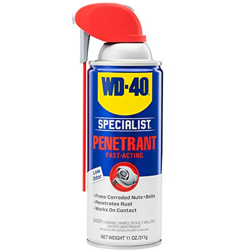 WD-40 Specialist Rust Release Penetrant Spray with Blu Torch and SMART STRAW SPRAYS 2 WAYS, 11 OZ