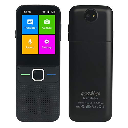 Language Translator Portable Instant Translator Device Support WiFi/Hotspot/Offline Two Way Real Time Online 137 Languages with 2.4 Inch Touch Screen Recording Smart Translator