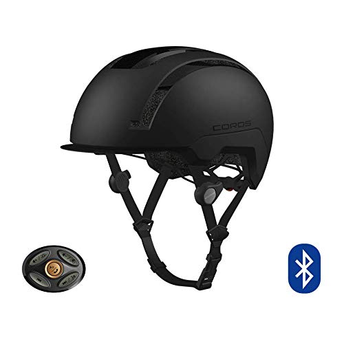 COROS SafeSound Urban Smart Cycling Helmet with Built-in Bluetooth Sound System, SOS Emergency Alert, and LED Tail Light | Bluetooth for Music and Phone Calls | Smart Remote | Lightweight