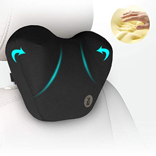 QBUC Car Neck Pillow,Memory Foam Support Head Neck Driving for Car Seat Headrest