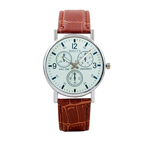 Men's Wrist Watches Analog Watches Quartz Watches Casual Fashion Luxury Business Watch with Leather Band B047