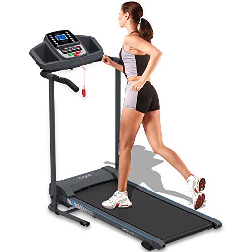 SereneLife Smart Electric Folding Treadmill  Easy Assembly Fitness Motorized Running Jogging Exercise Machine with Manual Incline Adjustment, 12 Preset Programs | SLFTRD20 Model