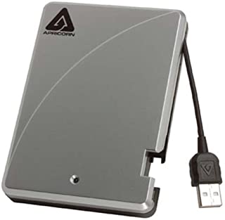 Apricorn Aegis 160 GB USB 2.0 Portable External Hard Drive with Integrated Cable A25-USB-160 (Grey)