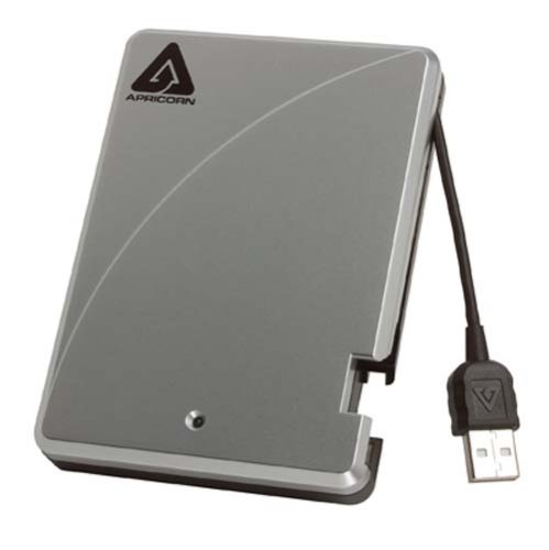 Apricorn Aegis 160 GB USB 2.0 Portable External Hard Drive with Integrated Cable A25-USB-160 (Grey)