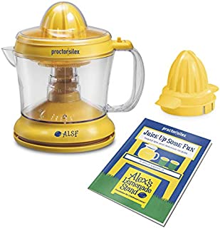 Proctor Silex Alex's Lemonade Stand Citrus Juicer Machine and Squeezer (66331), 34 Oz, Yellow