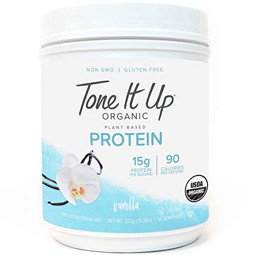 Tone It Up Plant Based Vanilla Protein Powder - Organic Pea Protein for Women - Sugar Free, Gluten Free, Dairy Free and Kosher - 15g of Protein x 14 Servings - .71 lbs