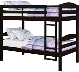 Better Homes and Gardens Leighton Twin Over Twin Wood Bunk Bed, Espresso