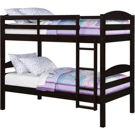 Better Homes and Gardens Leighton Twin Over Twin Wood Bunk Bed, Espresso