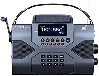 Kaito Emergency Radio Voyager Max KA900 Digital Solar Dynamo Crank Wind Up AM/FM/SW & NOAA Weather Stereo Radio Receiver with Bluetooth, Real-time Alert, MP3 Player, Recorder & Phone Charger, Black