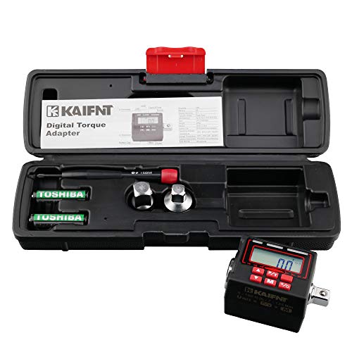 KAIFNT K552 Digital Torque Adapter, 3/8-Inch 5 to 100 ft·lbs, Buzzer/LED Flash Notification, Dual Direction