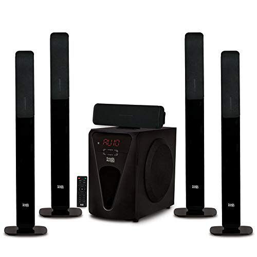 Acoustic Audio AAT5005 Bluetooth Tower 5.1 Home Theater Speaker System with 8