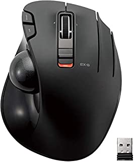 ELECOM 2.4GHz Wireless Thumb-Operated Trackball Mouse, 6-Button Function with Smooth Tracking, Precision Optical Gaming Sensor Mouse (M-XT2DRBK)