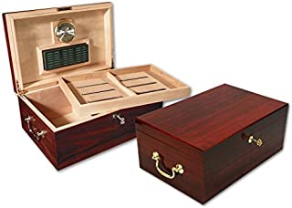 Prestige Import Group Monte Carlo Wood Cigar Humidor with Handles