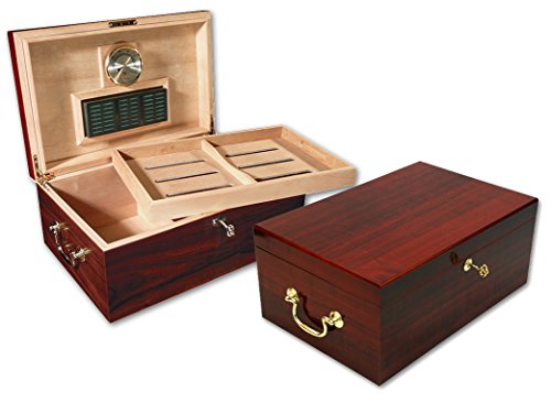 Prestige Import Group Monte Carlo Wood Cigar Humidor with Handles