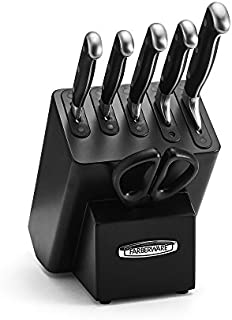 Farberware Platinum Self-Sharpening Forged Japanese Steel Knife Block Set with EdgeKeeper Technology