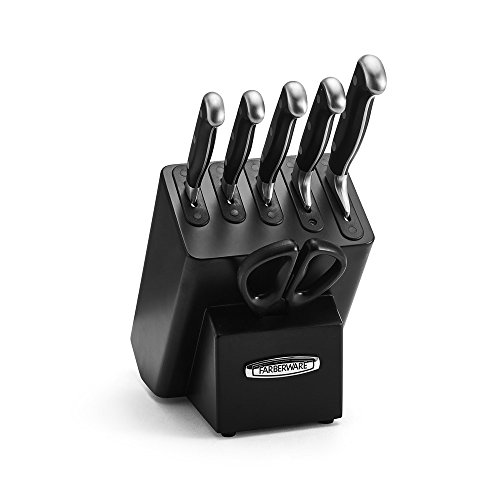 Farberware Platinum Self-Sharpening Forged Japanese Steel Knife Block Set with EdgeKeeper Technology