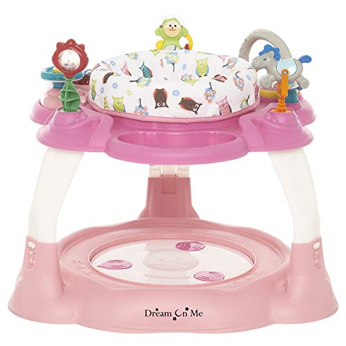 Dream On Me Extravaganza 3in1 Activity Center | Bouncer | Play Table, Pink