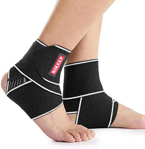 Ankle Support,Adjustable Ankle Brace Breathable Nylon Material Super Elastic and Comfortable,1 Size Fits all, Suitable for Sports (Gray(1 Pair))