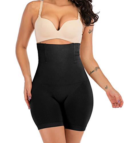 Womens Shapewear Tummy Control Shorts Hi-Waist Butt Lifter Thigh Slimmer Body Shaper Black