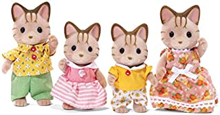 Calico Critters, Sandy Cat Family, Dolls, Dollhouse Figures, Collectible Toys, Premium
