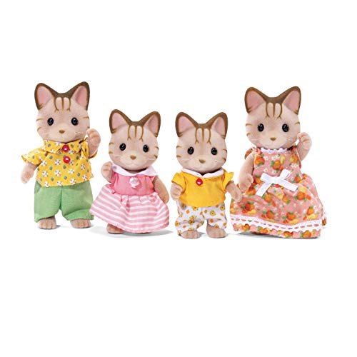 Calico Critters, Sandy Cat Family, Dolls, Dollhouse Figures, Collectible Toys, Premium